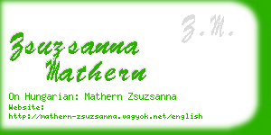 zsuzsanna mathern business card